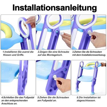 Дитяче сидіння для унітазу зі сходами, Aufun Toilet Trainer Складна драбина Горщик для навчання зі сходами Дитяче сидіння для уніт