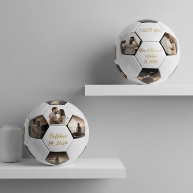 Персоналізований футбольний м&39яч з фото, іменем, текстом, логотипом. Індивідуальний футбольний подарунок. Персоналізований подарунок на день народження. Персоналізовані подарунки для хлопчиків, дівчаток, татів, футбольних уболівальників, синів та дочок.