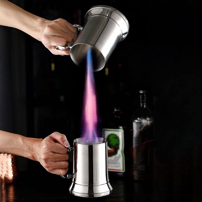 Пивний кухоль з нержавіючої сталі, нековзний, стійкий до високих температур, сучасний дизайн, пивний кухоль, кавовий кухоль, 500 мл, для барів, сімейних зустрічей, нержавіюча сталь 304