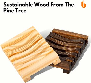 Екологічна мильниця Urbanstrive з натурального дерева, мильниця для ванної кімнати, біологічно розкладається, без відходів, без пл