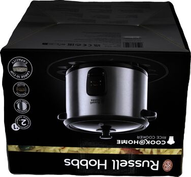 Рисоварка Russell Hobbs 1,8 л в комплекті з пароваркою (функція підтримки тепла, каструля з антипригарним покриттям, ложка для рис