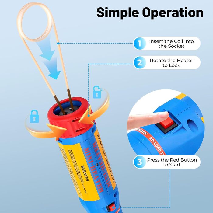 Магнітний індукційний нагрівач потужністю 1100 Вт, автомобільний індукційний нагрівач, підходить для гайок, шестерень та шківів
