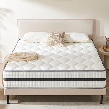 Матрац 140x200 см, пружинний матрац кишенькової форми (висота 20 см), 7-зонний ортопедичний матрац з комфортною піною, м&39яка поверхнева тканина, для дорослих, середньої жорсткості (H3) 20 см 140 x 200 см