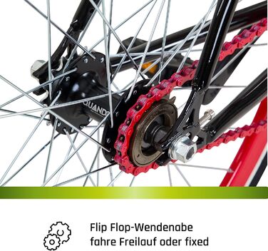 Велосипед Galano Blade Fixie для чоловіків та жінок, зріст 165-195 см, ретро-велосипед з однією швидкістю, 28-дюймові колеса, різні розміри, міські велосипеди з фліп-флоп втулкою, шосейний велосипед, міський велосипед, чорний/червоний, 53 см