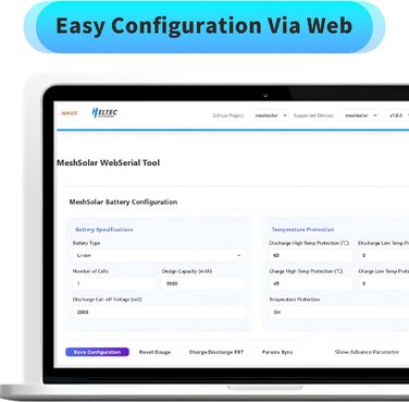 Плата розробки MeshSolar для літій-іонних систем BMS BLE/LoRa, мікроконтролер nRF52840 SX1262 LoRa. Підтримує Bluetooth та LoRa 868 МГц. Сумісний з літій-полімерним акумулятором Meshtastic.