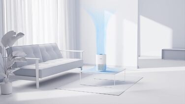 Компактний очищувач повітря Xiaomi Smart Air Purifier 4 (видаляє до 99,97 шерсті домашніх тварин, пилу, вірусів і аерозолів PCADR 230 м/год, FCADR 76 м/год, оптимально для 27 м, додаток і голосове керування), AC-M18-SC, білий