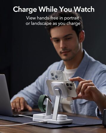 Зарядна станція ESR 100 Вт 6 в 1 GaN з CryoBoost, сумісна з зарядною підставкою MagSafe, магнітний бездротовий зарядний пристрій д