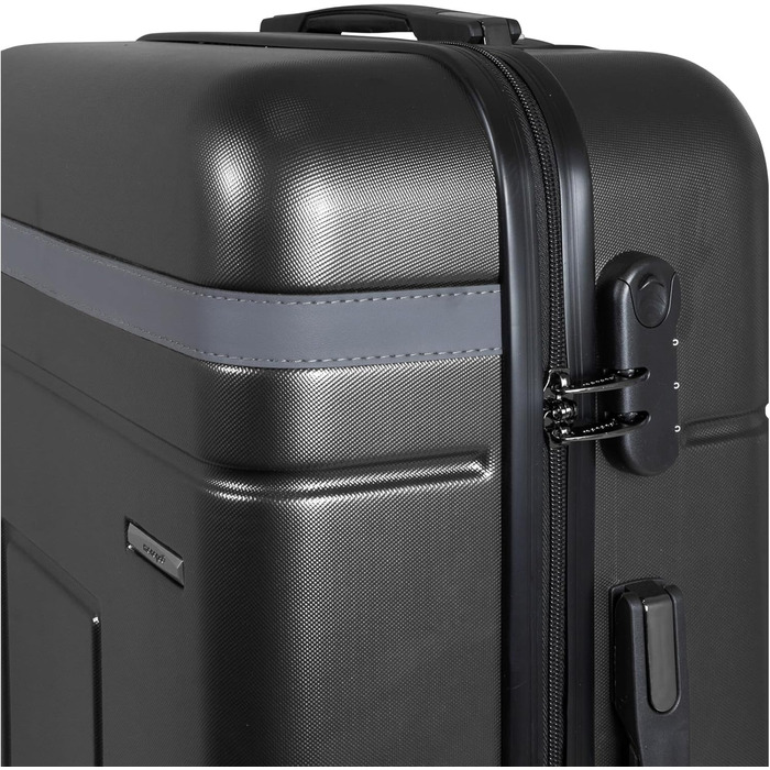Компактна валіза на колесах Женева 55 см, 40 літрів, чорна