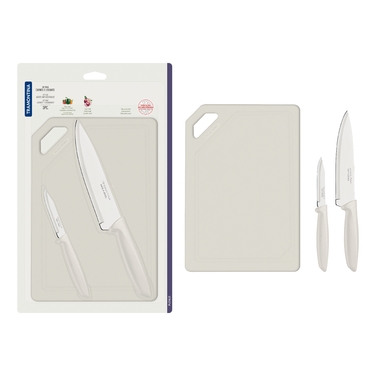 Набір ножів Tramontina Plenus light grey, 3 предмети (6747192)