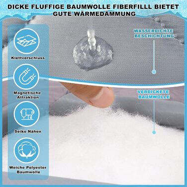 Теплова штора для дверей, захист від холоду, магнітна теплозахисна штора для дверей 90 x 210 см, термозахист дверей від холоду, магнітна теплозахисна штора, утеплена дверна штора, шумоізоляція, вітрозахисна