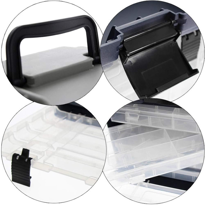 Ящик для рибальських снастей з 4 ящиками для зберігання рибальських аксесуарів та наживки