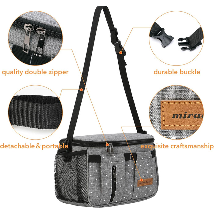 Сумка для дитячої коляски Організатор для дитячої коляски Сумка для дитячої коляски Універсальна багатофункціональна сумка для збе