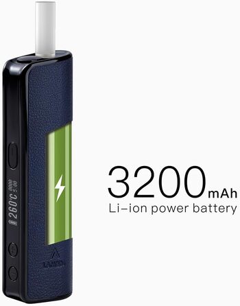 Пристрій без нагрівання, безконтактний електромагнітний індукційний нагрівач, OLED 3200 мАг, регульований час і температура нагрівання, не потребує очищення (темно-синій), 10 HNB