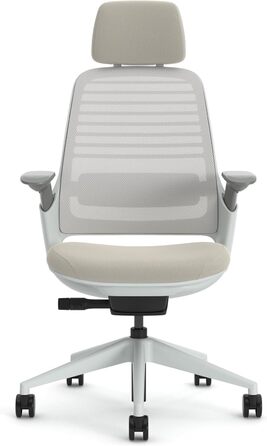 Ергономічне офісне крісло Steelcase Series 1, 66 x 64 x 112 см, тканина / сітка / полімер, бежевий