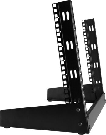 Мережева шафа з відкритою рамою 8U - 19-дюймова 2-стійкова окремостояча настільна стійка для комп&39ютерів, серверів, аудіовізуального, медіа, IT та обладнання для обробки даних (RK8OD) 8U односпальне ліжко