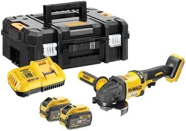 Кутова шліфувальна машина DEWALT DCG418X2-QW 125 мм 54В FV 2x9Ач чорно-жовта