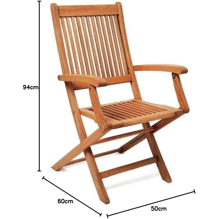 Садове розкладне крісло MERXX Rio з деревини FSC, набір з 2 шт.
