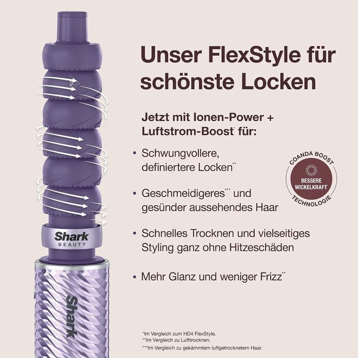Стайлер для волосся Shark FlexStyle IonCurl сушіння, завивка, стайлінг, фіолетовий