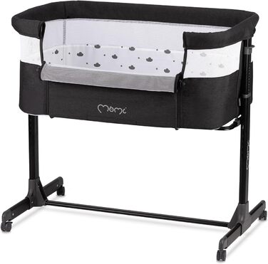 Багатофункціональна тумбочка та дитяче ліжко MoMi REVO, 6-рівневе регулювання висоти від 72 до 82 см, темно-сірий колір