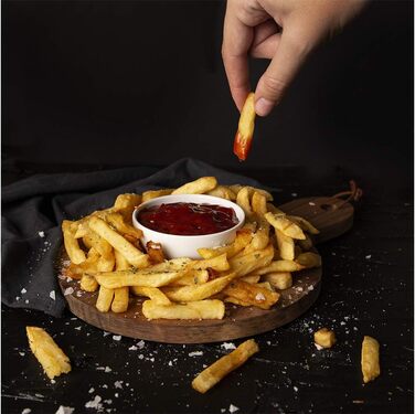 Фритюрниця з нержавіючої сталі Tristar - з об'ємом 2 літри, функцією холодної зони та регульованим термостатом до 190C, FR-6919, срібло