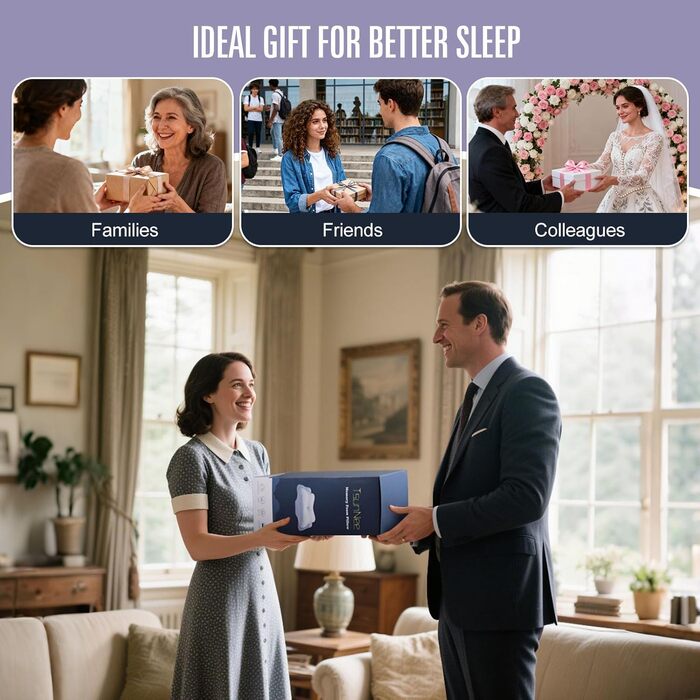 Подушка з піни з ефектом пам&39яті 60D, ортопедична ергономічна подушка для болю в шиї та плечах, підтримка шийного відділу хребта для сну на боці, спині та животі, з 2 наволочками, що праються, сіра, 62 x 37,3 x 14,4/9 см