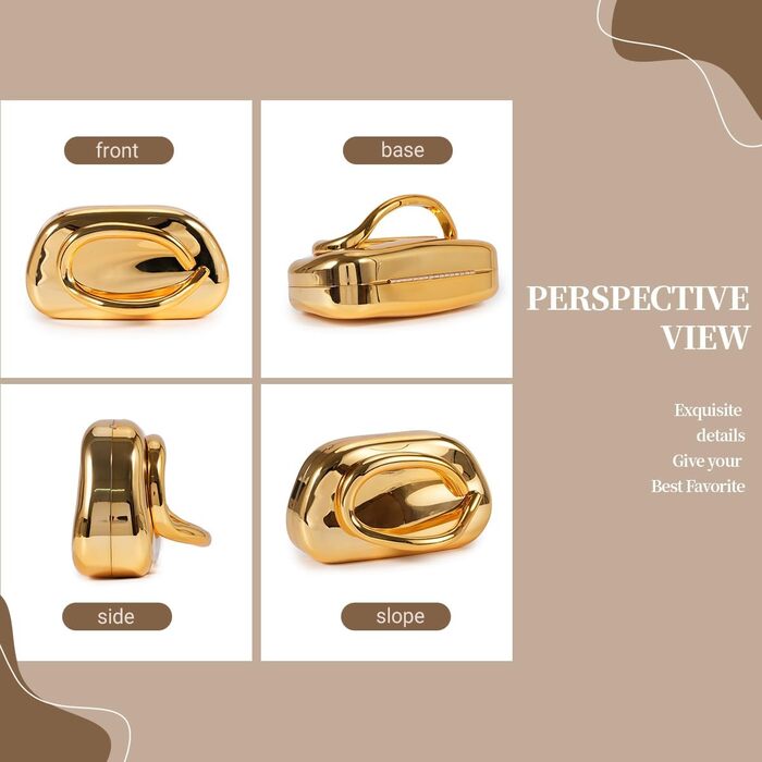 ФІЛОМЕНА вечірня сумочка-клатч, жіноча сумочка, акрил, металевий ланцюжок, сумка на плече, крос-боді, для весілля, вечірки, повсякденного використання, золота