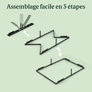 Ліжко Zinus Caleb з металевої платформи, висота 36 см, сталевий каркас, складне, для зберігання під ліжком, легке складання