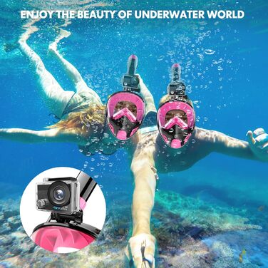 Маска для сноркелінгу, маска для повного обличчя, маска для дайвінгу 180 для дорослих/дітей, комплект для сноркелінгу із захистом від протікання та запотівання