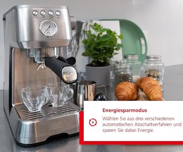 Еспресо-машина Solis Barista Perfetta Plus V2, напівавтоматична кавоварка з піноутворювачем молока, програмована кавоварка зі знімним резервуаром для води, функцією гарячої води та пари, срібло