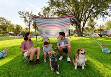 Пляжний намет-тін, тент, пляжний сонцезахисний крем, водонепроникний, легкий, блокуючий та еластичний, парасолька від сонця, пляжні навіси (смуги, розмір L)