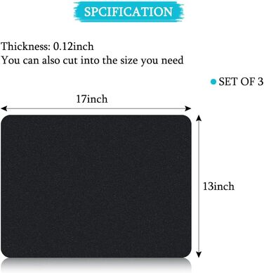 Термостійкий килимок для фритюрниці, 3 частини фетрового термозахисного килимка для кухонної стільниці, захисна стільниця, нековзна аксесуари Килимок для фритюрниці (33*43СМ) 3 шт. и 43см*33см