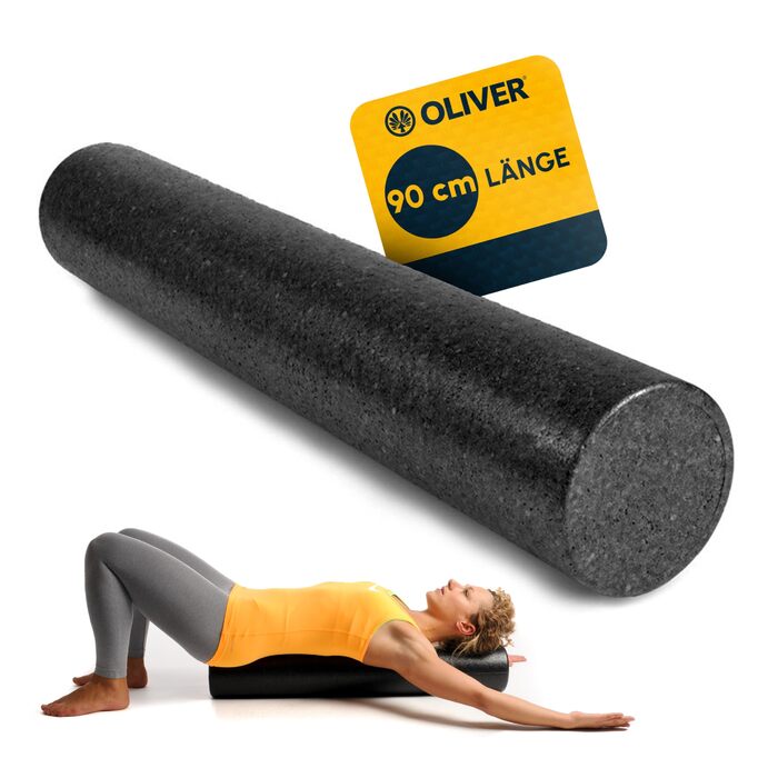 Для активного впливу на мязи, напруження та тригерні точки Масажний ролик для функціонального тренування та самомасажу Фітнес-ролик для спини та ніг 90 см, 90