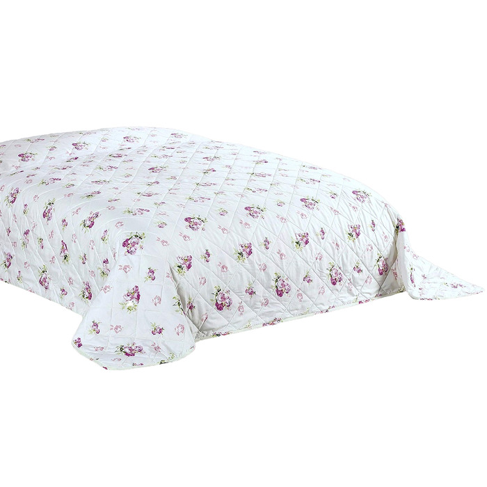 Чохол для кушетки, універсальний, 220x240 см, покривало для дивана в стилі кантрі, клаптиковий стиль (приблизно 220x240 см, колір рожевий), 24 XXL