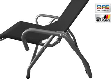 Шезлонг для басейну 3&39, антрацит/чорний