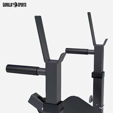 Багатофункціональна лава для штанги з регульованою стійкою для штанги, вежею для тяги найширшого хвата, верстатами &quotметелик&quot, згиначами ніг, чорний або білий колір - тренувальна лава, фітнес-станція, станція для тренувань