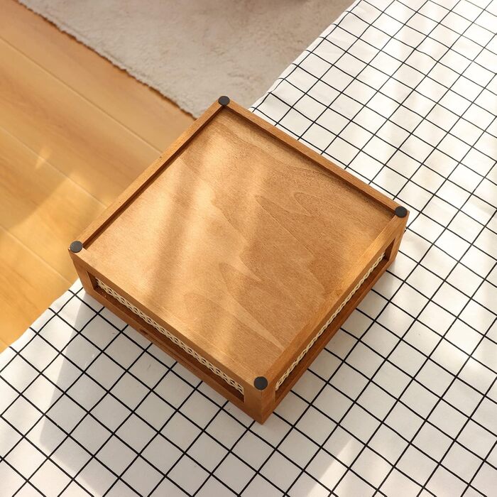 Плетений дерев&39яний кошик YAHUAN, дерев&39яна скринька для зберігання, декоративний сільський бамбуковий кошик із вбудованими ручками для кухні, комори, шафи, офісу, спальні, декору сільського заміського будинку (коричневий)