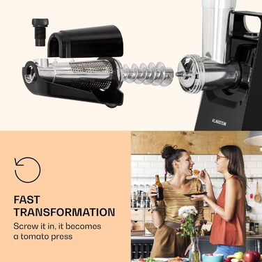 Електрична м'ясорубка Klarstein Mighty Mince - потужність від 500 до 1361 Вт, електрична м'ясорубка з насадками для ковбаси, кеббе