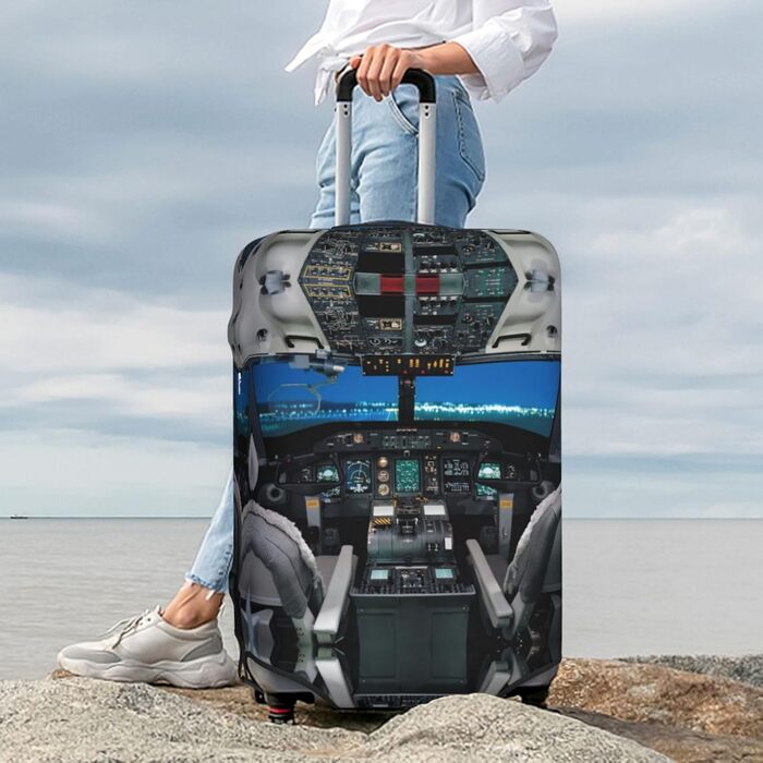 Чохол для валізи Авіаційний кокпіт - захист від пилу та подряпин, еластична обкладинка для подорожей, розмір 90
