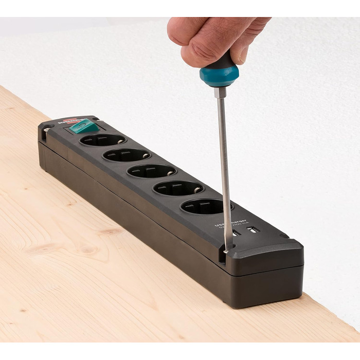 Розетковий подовжувач з функцією зарядки через USB (багаторозеткова розетка з розетками під кутом 90 градусів, подовжувач з вимика