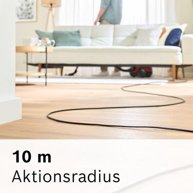 Безмішковий пилосос Bosch серії 4 BGS21CAR, гігієнічний фільтр, 10-річна гарантія на двигун, XXL насадка для оббивки, XXL насадка