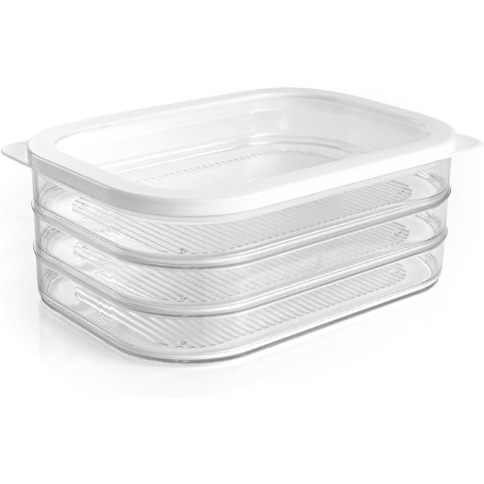 Набір контейнерів для делікатесів HAC24 з 8 предметів, придатний для використання в холодильнику з кришками, 6 шарів, 6 x 550 мл, для ковбас та сиру, контейнери для зберігання харчових продуктів