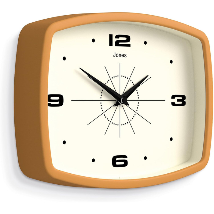 Настінний годинник NEWGATE Jones Clocks 'Movie - невеликий круглий, сучасний, класичний круглий годинник гірчично-жовтого кольору,