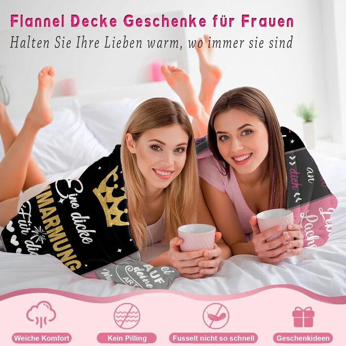 Подарунки для найкращих друзів, подарунки на ковдру-обійми для дівчини, подарунок на день народження найкращій подругі, подарунки для жінок, сестри, колеги, дружини та матері на день народження, Різдво, 150x200 см