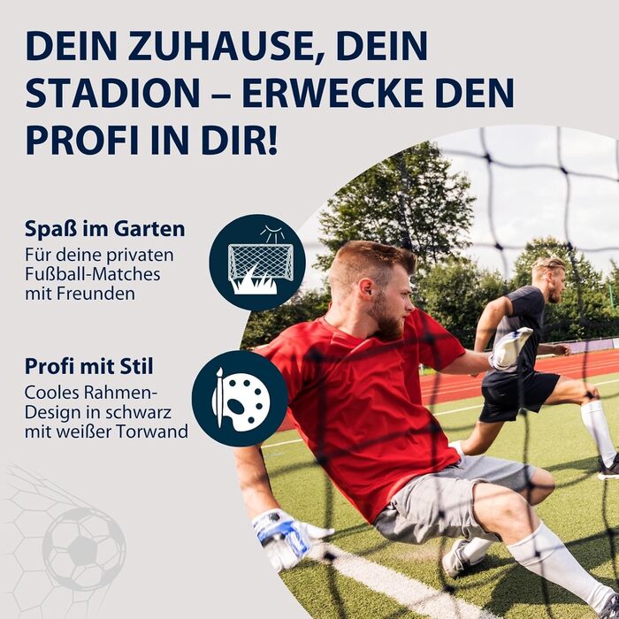 Футбольні ворота HUDORA Hornet 180 з цільовою стінкою - Вуличні для дітей та дорослих - Ворота зі знімною сіткою та двома посиленими стрілецькими лунками - Водостійкі для тренувань та відпочинку (одинарні)