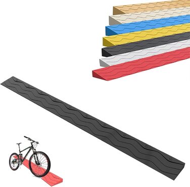 Портативний бордюрний пандус заввишки 1-5,5 см, нековзний пороговий пандус для дверей, ванних кімнат, супермаркетів, в'їздів у гаражі, ріжеться (колір: , розмір: 100x8x2,5 см)