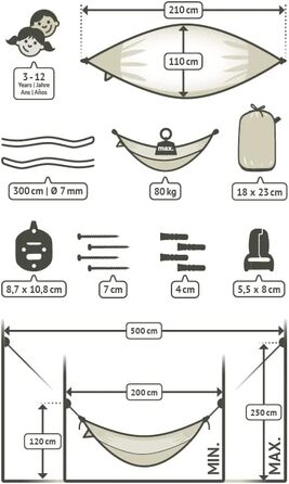 Дитячий гамак з органічної бавовни вбудоване кріплення