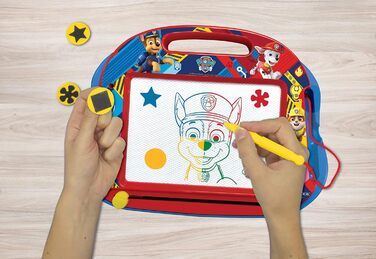 Магнітна дошка для малювання Lexibook Magic Paw Patrol чотирилапий помічник, магнітна дошка для дітей, художня творча іграшка для дівчаток і хлопчиків, ручка і магніти, синій/червоний, CRPA550 Paw Patrol CRPA550