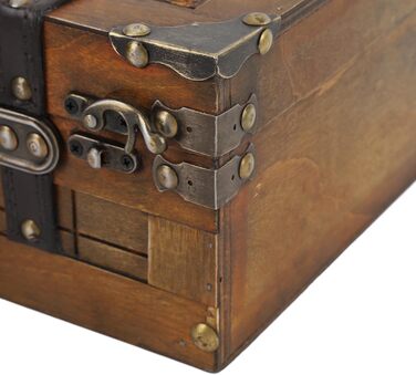 Дерев&39яний футляр для зберігання сумки Taidda у вінтажному стилі, багатофункціональна портативна валіза з потертим виглядом, органайзер для одягу, іграшок, фотореквізиту з сільським дизайном (малий) повсякденний