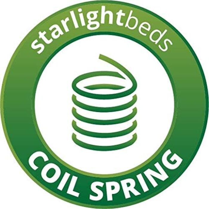 Матрац Starlight Beds Memory Spring з пружинами, холодно-синій (короткий матрац), тканинний короткий матрац