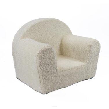 Дитяче крісло FORTISLINE Mini Plush (40x33x39 см) - М&39яке та безпечне - Крісло для немовлят та малюків, сертифіковане Oeko-TEX - М&39який дитячий диван/крісло-підголовник для дитячої кімнати, бежевий